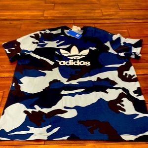 Adidas Blue Camouflage Tee Shirt